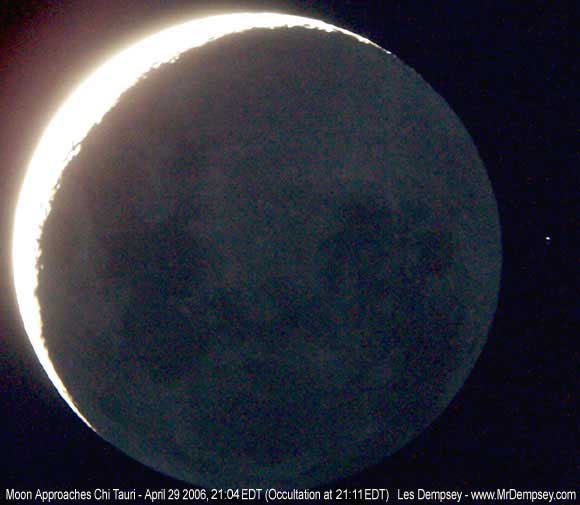 Moon Approaches Chi Tauri