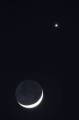 Moon and Venus and Earthshine